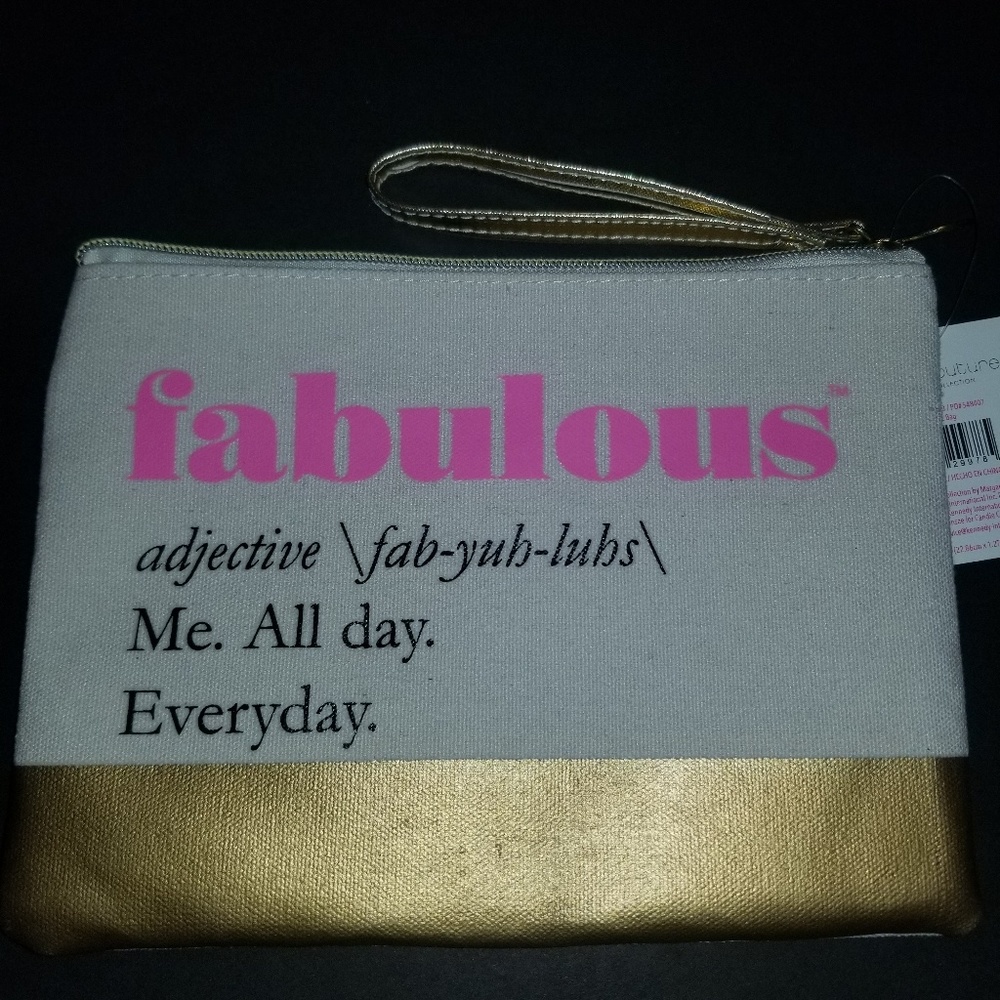 Definition of Fabulous Canvas Makeup Clutch